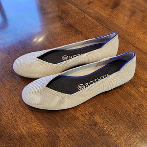 Rothy's Flax Birdseye Round Toe Flats Size 7 Blue Halo